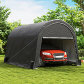Coveronics Dome Heavy Duty Carport - Portable Garage with Roll-up Windows, All-Season Tarp, Sandbags for Cars, Trucks & Motorcycles