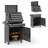 Coveronics 5-Drawer Tool Chest with Handle & Wheels – Heavy Duty Metal Storage Organizer