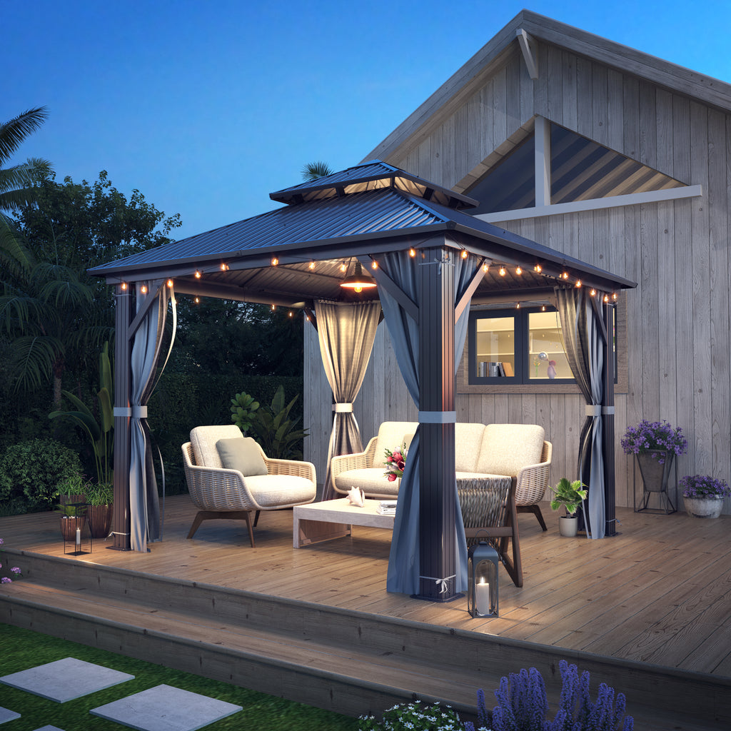 10x10 ft Aluminum Hardtop Gazebo