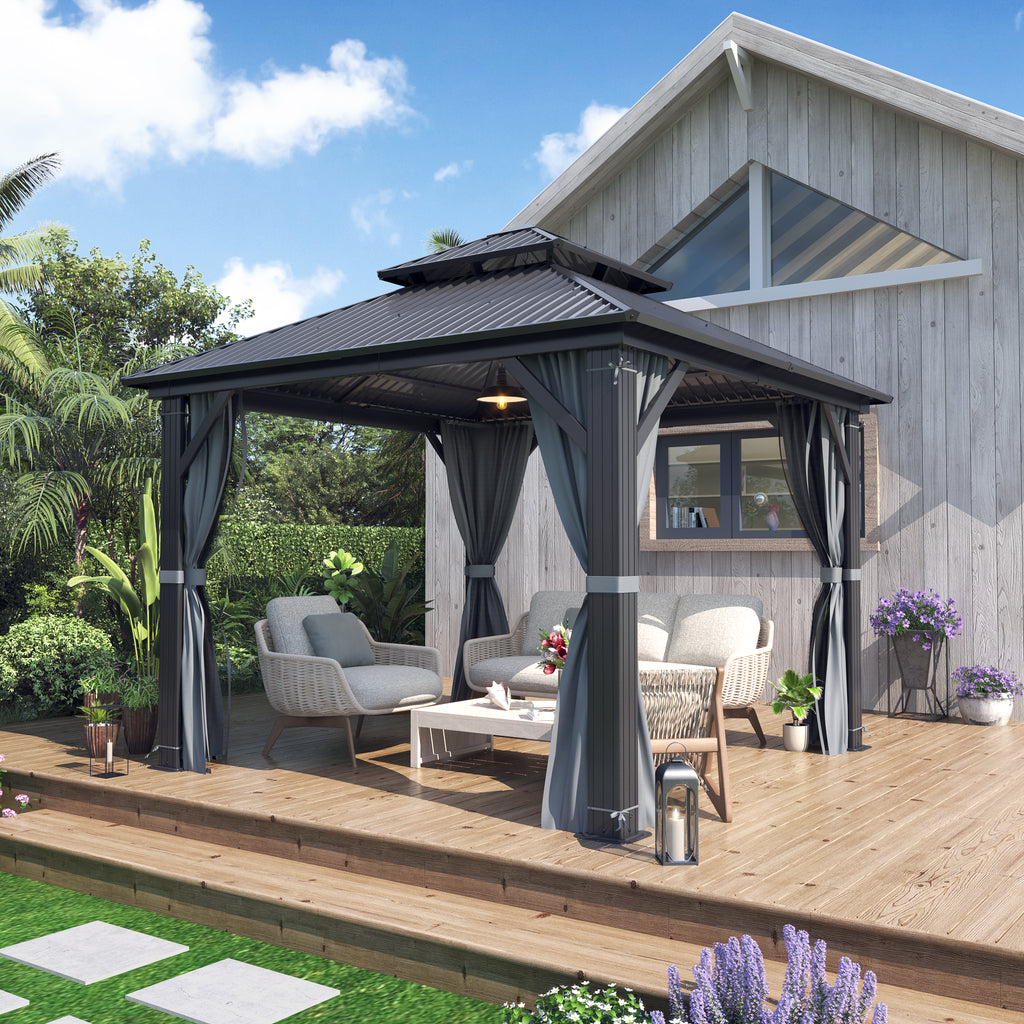 10x10 ft Aluminum Hardtop Gazebo