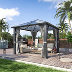 10×10 ft Polycarbonate Single Roof Hardtop Gazebo