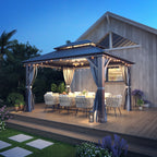 10×12 ft Aluminum Hardtop Gazebo