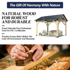 Multiple sizes Wooden Sloped Hardtop Gazebo（Curtains not included）