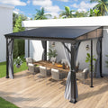 10×12 ft Wall-Mounted Aluminum Gazebo