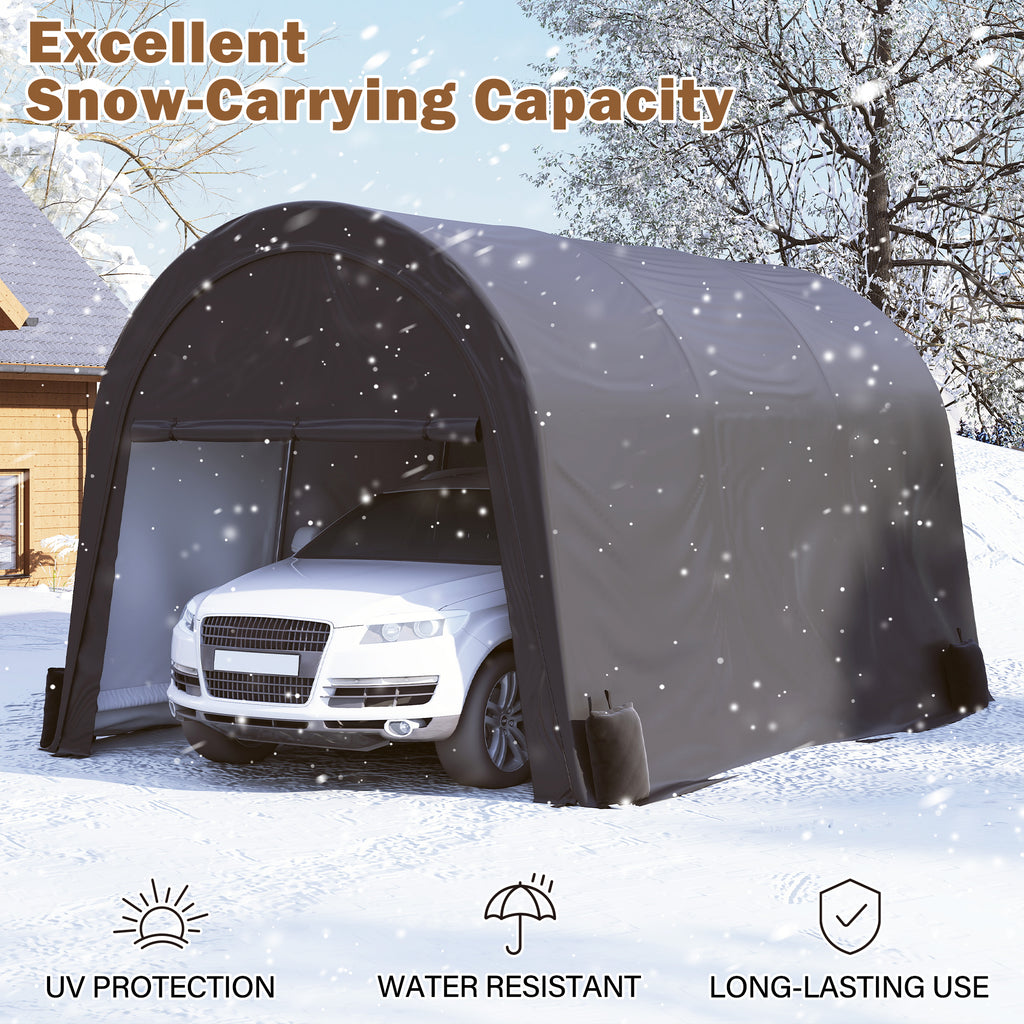 12×20 ft Dome Heavy Duty Steel Carport