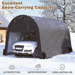 Coveronics Dome Heavy Duty Carport - Portable Garage with Roll-up Windows, All-Season Tarp, Sandbags for Cars,  Trucks & Motorcycles