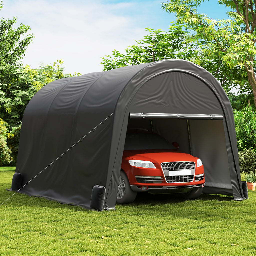 12×20 ft Dome Heavy Duty Steel Carport