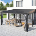 12×16 ft Wall-Mounted Aluminum Gazebo