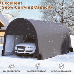Coveronics Dome Heavy Duty Carport - Portable Garage with Roll-up Windows, All-Season Tarp, Sandbags for Cars,  Trucks & Motorcycles