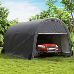 Coveronics Dome Heavy Duty Carport - Portable Garage with Roll-up Windows, All-Season Tarp, Sandbags for Cars,  Trucks & Motorcycles