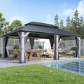 12×20 ft Wood Hardtop Gazebo