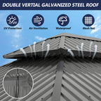 10×12 ft Aluminum Hardtop Gazebo