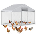 6.5×6.5×9 ft Metal Chicken Coop Run(1-Unit Dome Roof Coop)
