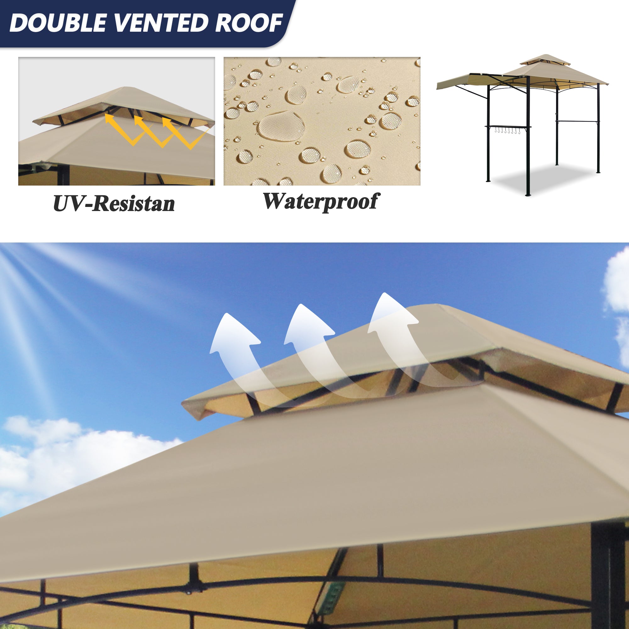 11×5 ft BBQ Grill Gazebo