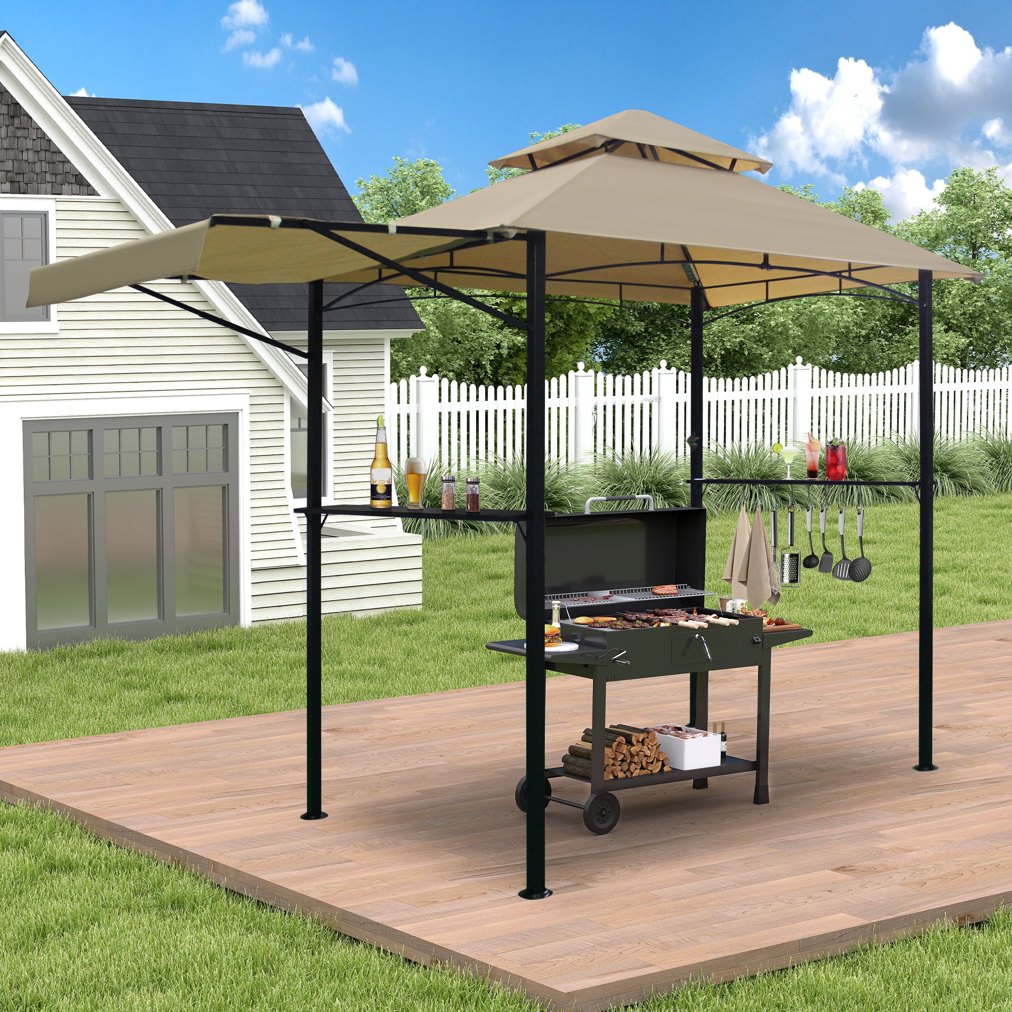 11×5 ft BBQ Grill Gazebo