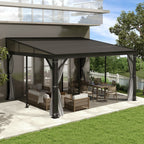 12×14 ft Wall-Mounted Aluminum Gazebo