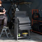 8-Drawer Heavy Duty Metal Tool Chest with Wheels & Handle, Rolling Storage Organizer
