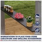12.5×6.5 ft Wood Grill Gazebo
