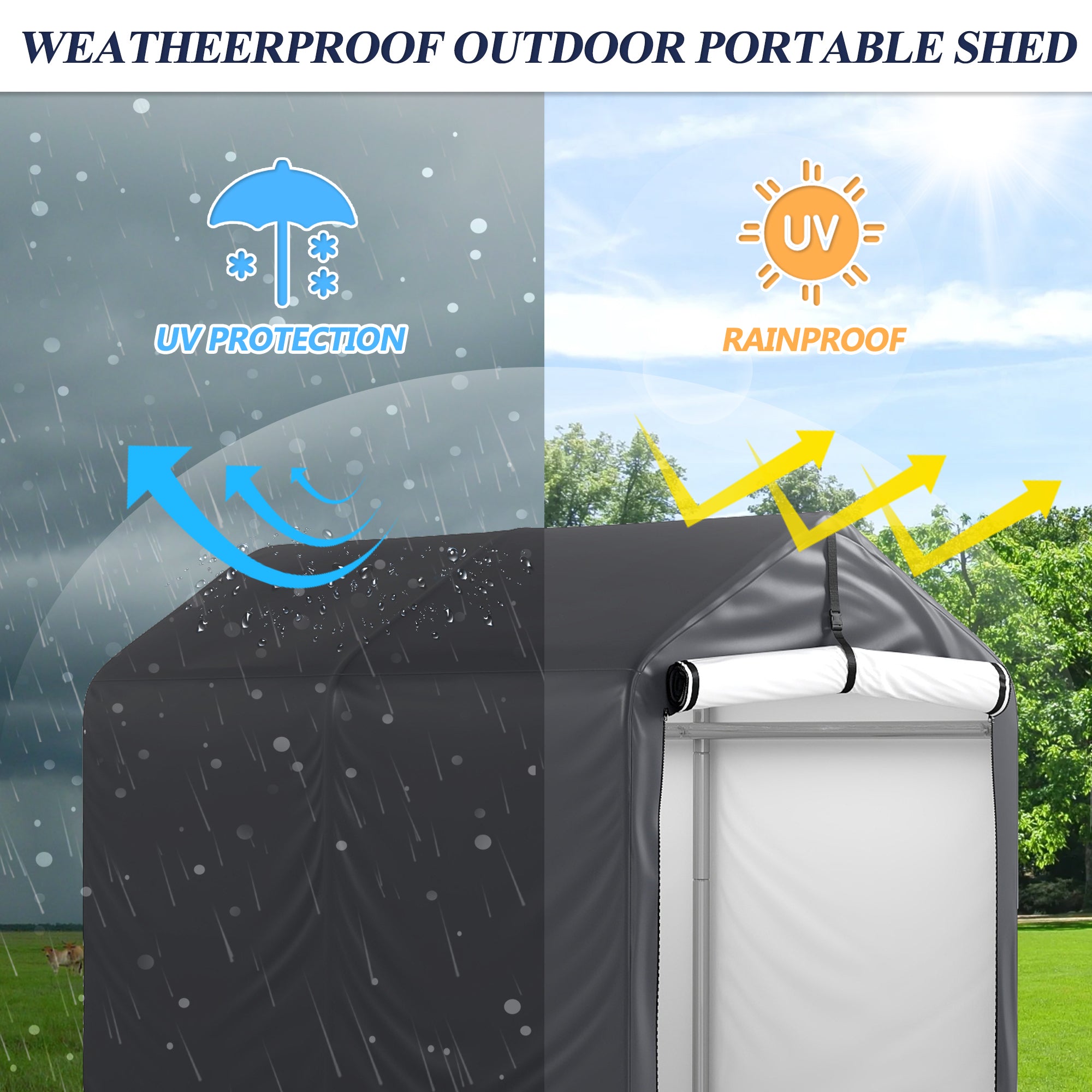 3×6 ft Bike Storage Shelter