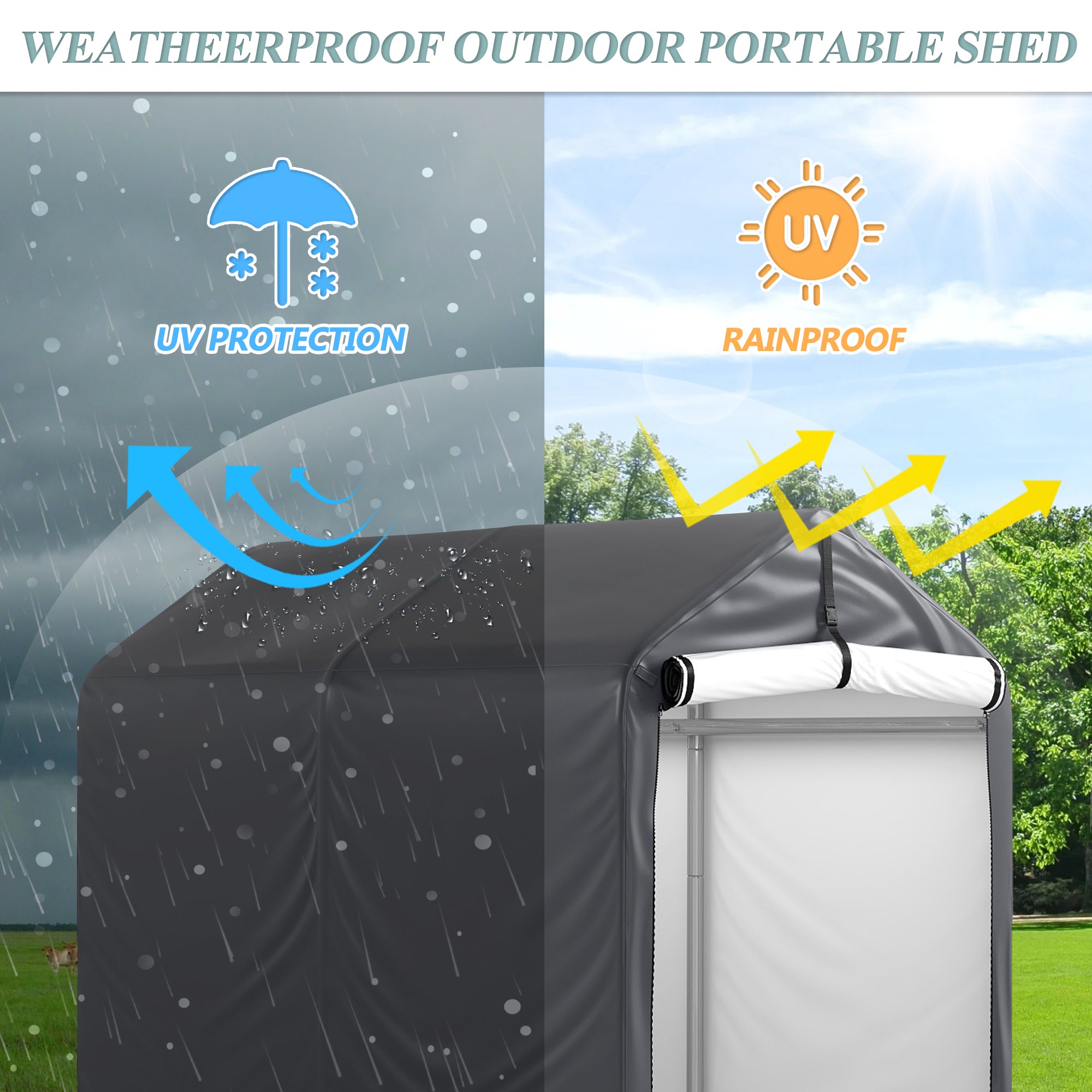 3×6 ft Bike Storage Shelter