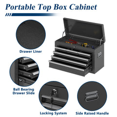 Coveronics 8-Drawer Tool Chest with Handle & Wheels – Heavy Duty Metal Storage Organizer