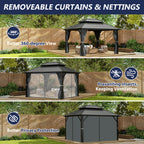 10×12 ft Aluminum Hardtop Gazebo