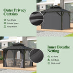 8.5×8.5 ft Aluminum Hardtop Gazebo