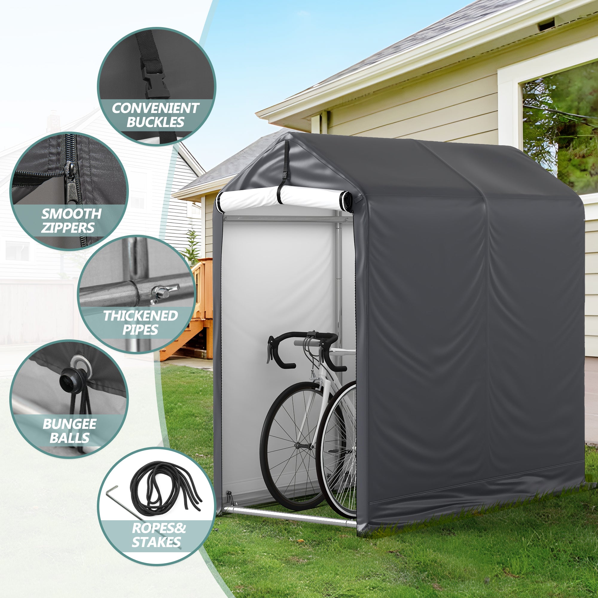 3×6 ft Bike Storage Shelter