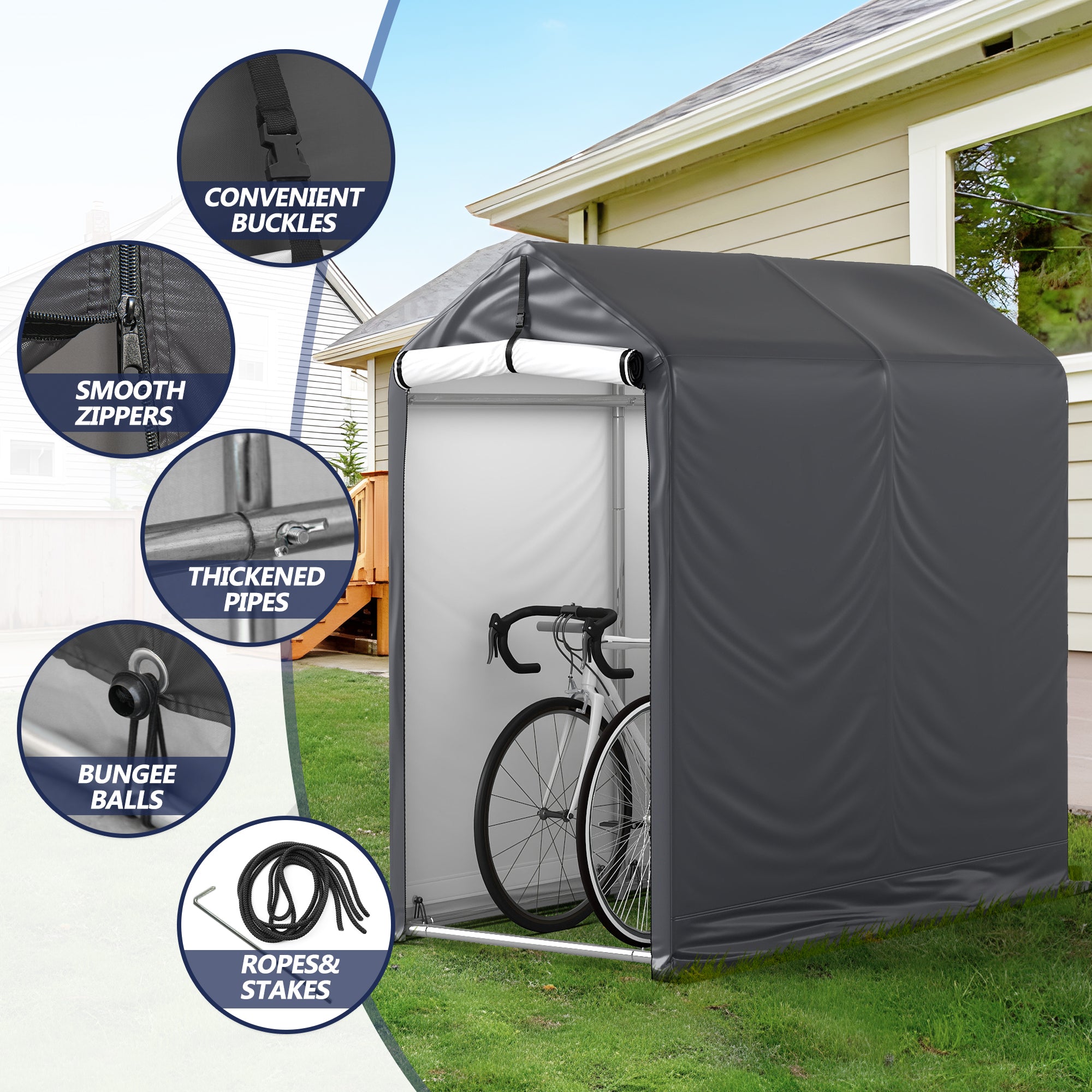 3×6 ft Bike Storage Shelter