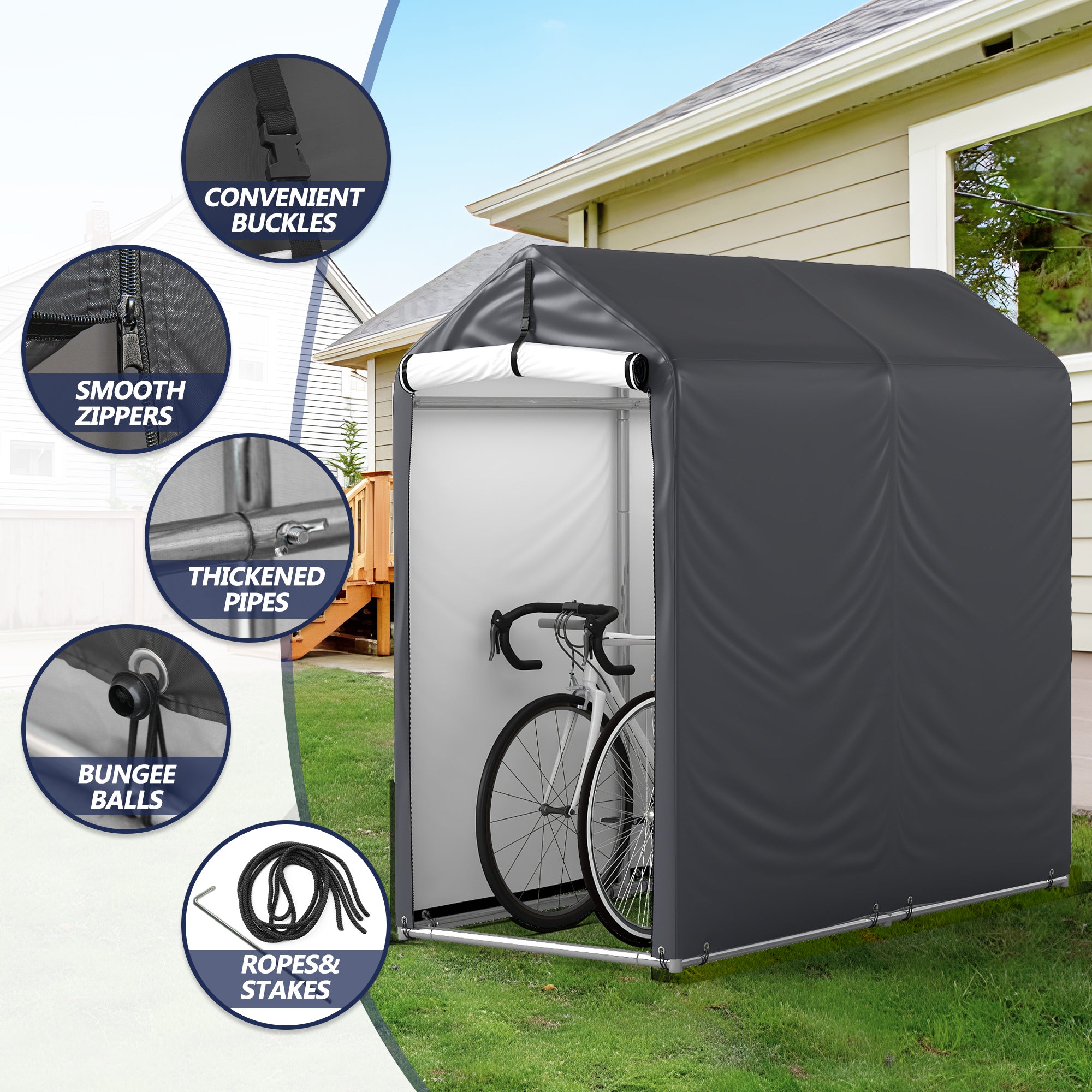 3×6 ft Bike Storage Shelter