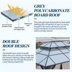 10×12 ft Polycarbonate Double Roof Hardtop Gazebo