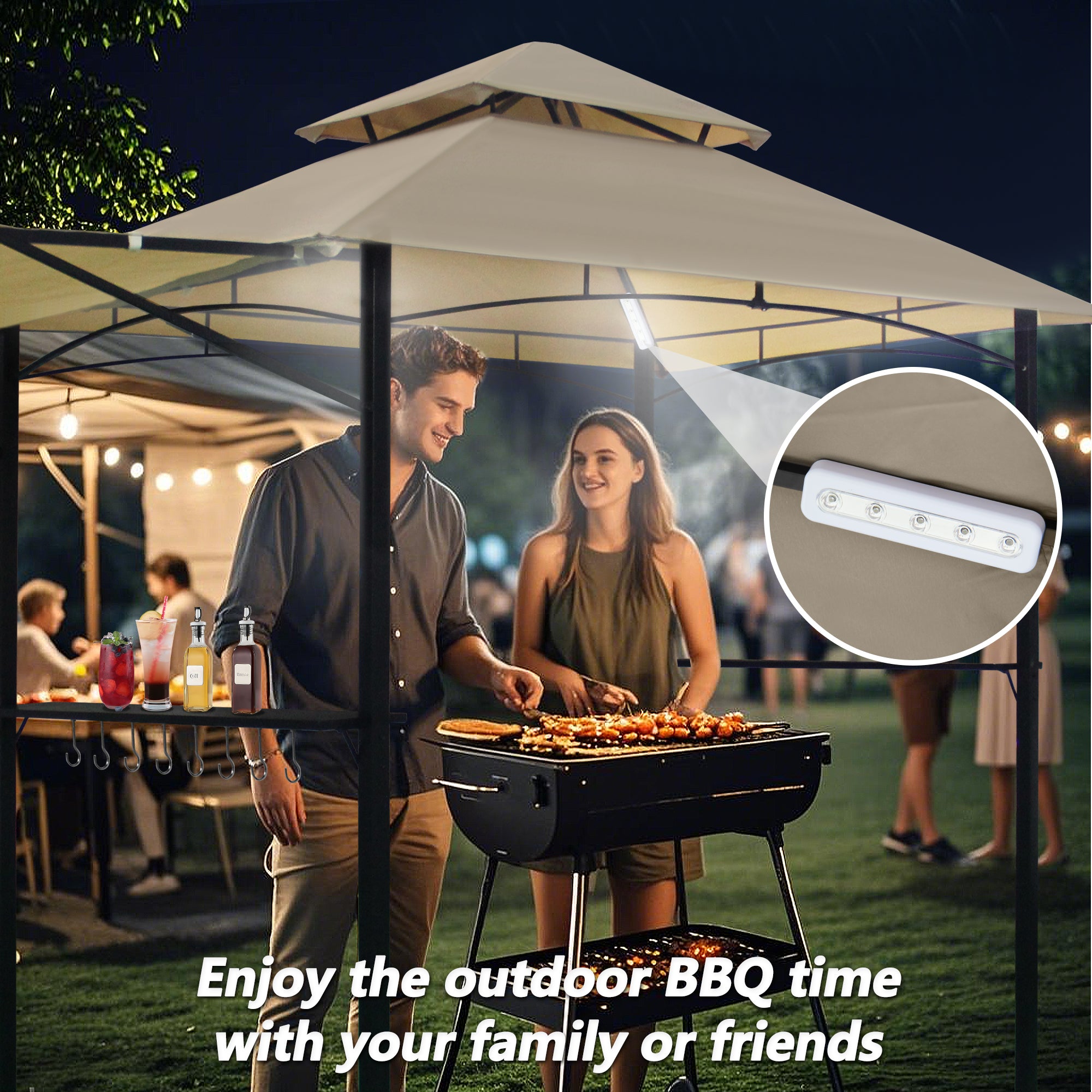 11×5 ft BBQ Grill Gazebo