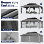 12×20 ft Wood Hardtop Gazebo