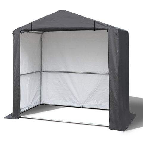 COVERONICS 5' x 3' Outdoor Storage Shelter Shed- Heavy Duty Storage Tent with Roll-up Ventilated Door and Sloping Roof, Portable Storage Tool Shed for Backyard Garden Patio, Gray