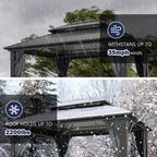 10×12 ft Aluminum Hardtop Gazebo