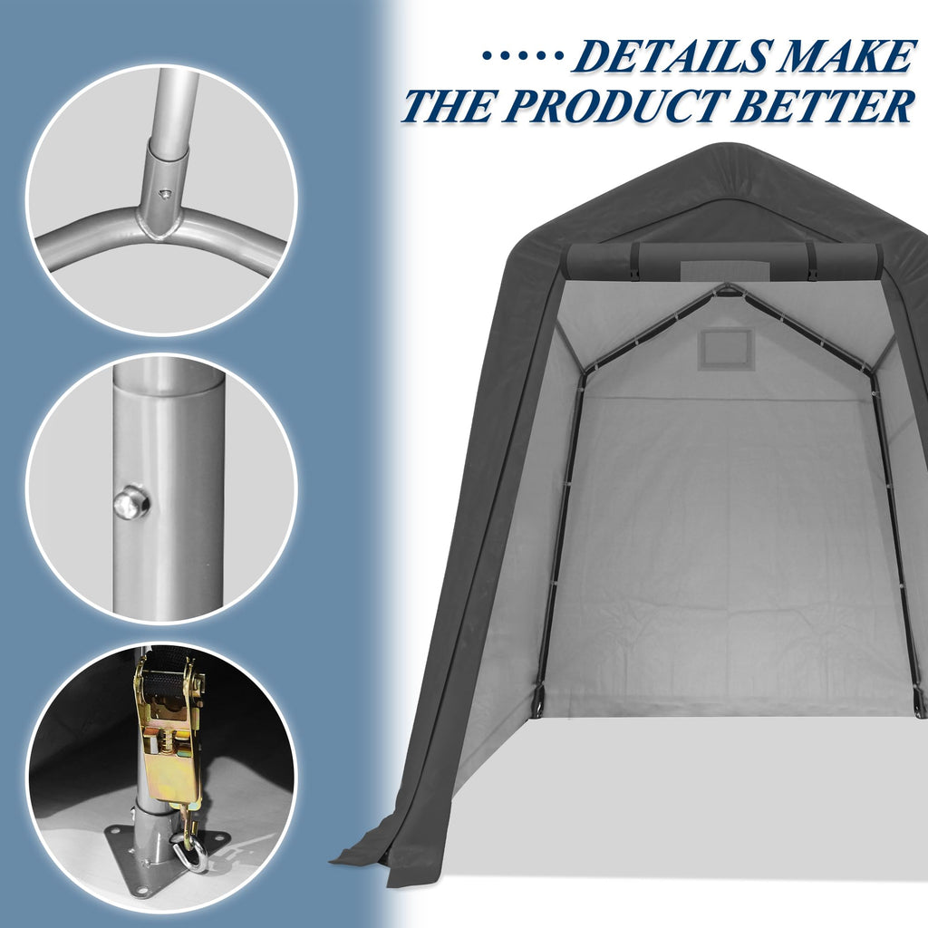 6×7 ft Heavy-Duty Outdoor Storage Shed