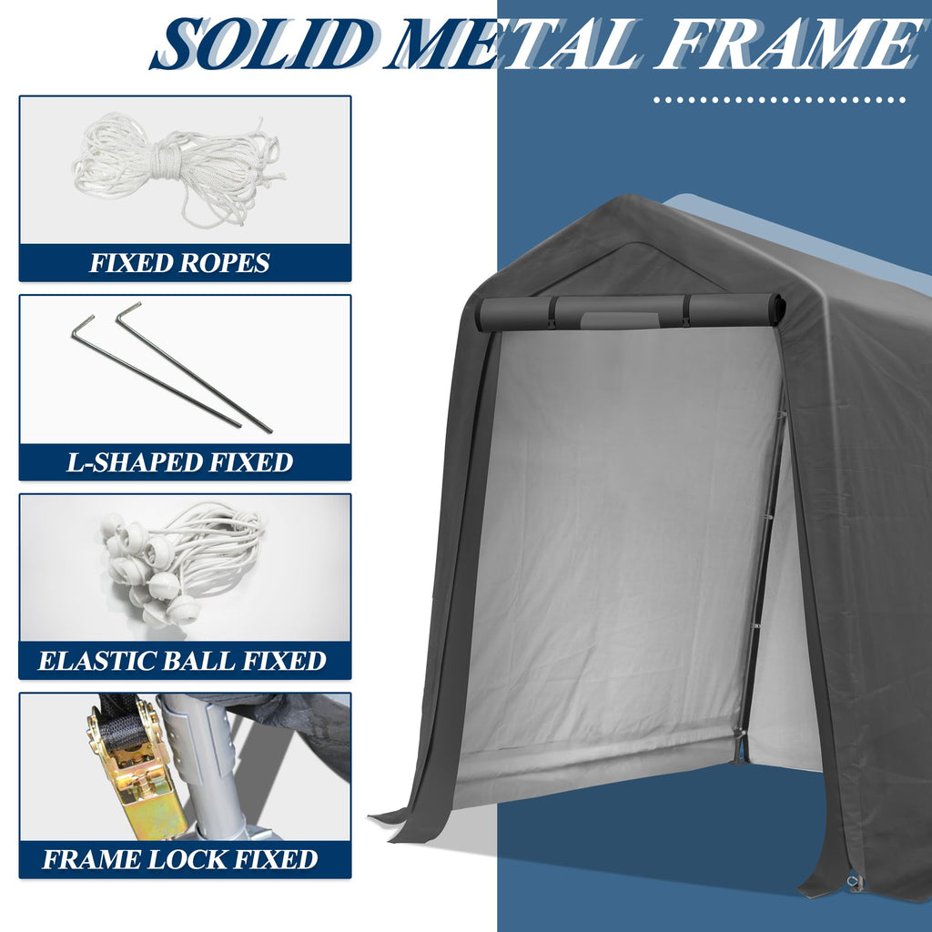 6×7 ft Heavy-Duty Outdoor Storage Shed