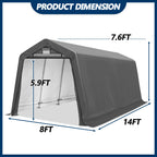 8×14 ft Heavy-Duty Outdoor Storage Shed