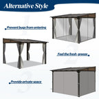 10×10 ft Wall-Mounted Polycarbonate Lean-To Gazebo