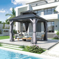 8.5×8.5 ft Wood Hardtop Gazebo