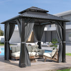 8.5×8.5 ft All-Steel Hardtop Gazebo