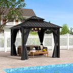 8.5×8.5 ft Aluminum Hardtop Gazebo