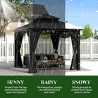 8.5×8.5 ft Aluminum Hardtop Gazebo