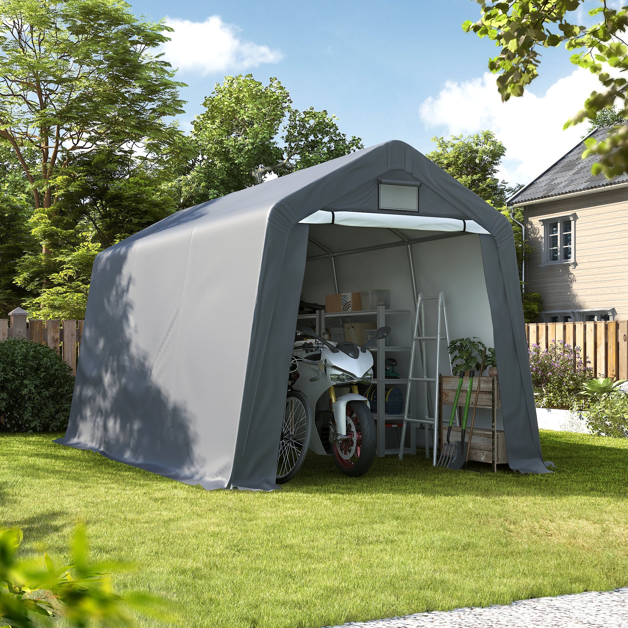 8×14 ft Heavy-Duty Outdoor Storage Shed