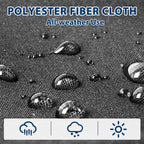 2-Piece Aluminum Armchair Set with Waterproof Cushions, All-Weather Patio Conversation Chairs