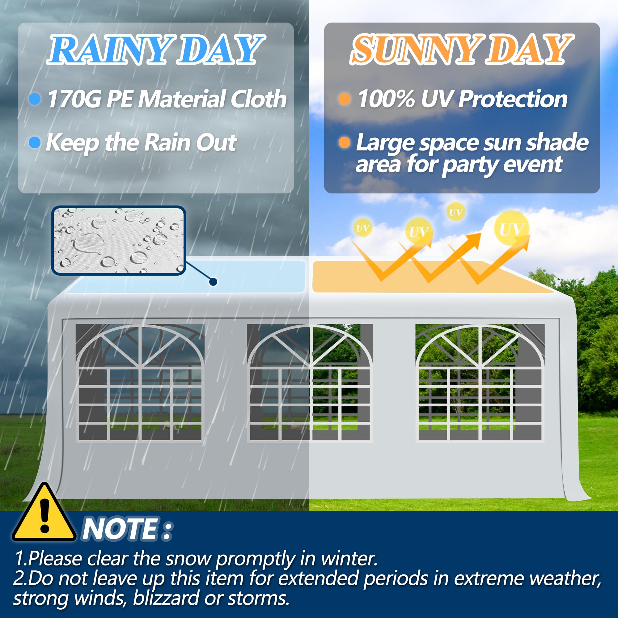 13×26 ft Heavy Duty Outdoor Party Tent