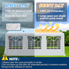 COVERONICS Outdoor Canopy - 13'X20' Patio Tent with Rollable Sides and 4 Sandbags, Heavy Duty Steel Frame Carport Gazebo Event Tent Perfect for Wedding, Birthday Party, Outdoor Event