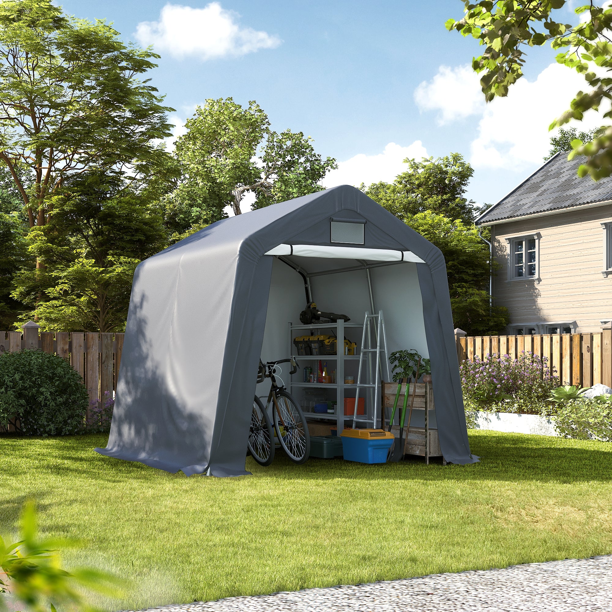 8×8 ft Heavy-Duty Outdoor Storage Shed