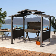 COVERONICS 8' X 5' Outdoor Aluminum Grill Gazebo