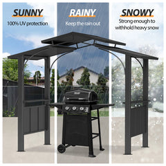 COVERONICS 8' X 5' Outdoor Aluminum Grill Gazebo